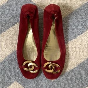 Juicy Couture Maroon Suede Flats